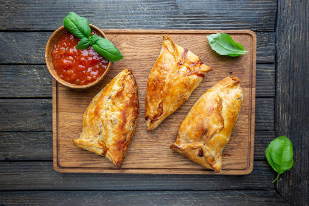 istock Samsa or samosas with chicken fillet 1195757488