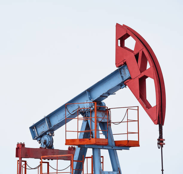 istock Oil pump jack. Crude oil. 1195762502