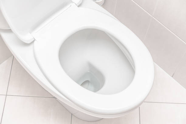 istock clean toilet in the bathroom. restroom. 1195762830