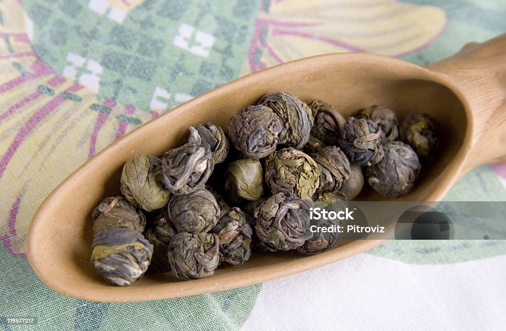 Verde foglia di tè - Foto stock royalty-free di Alimentazione sana