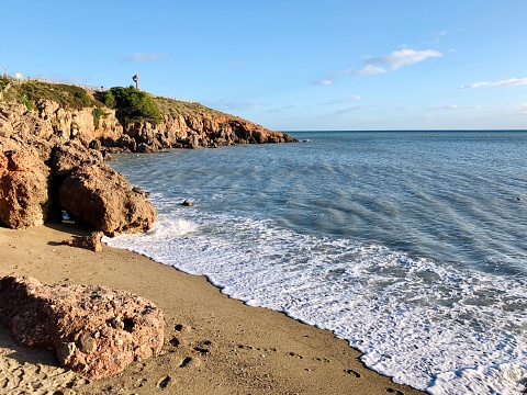 Sea and beach near Sète, France