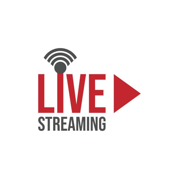 Live stream tv logo icon vector Live stream tv logo icon vector image. Live Streaming online sign vector design logo tv stock illustrations