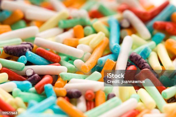 Macro Of Rainbow Sprinkles Stock Photo - Download Image Now - Color Image, Condiment, Decorating