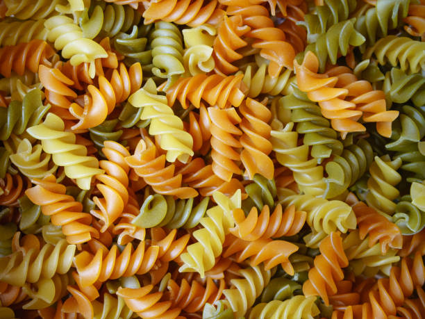 Spiral multicolor pasta