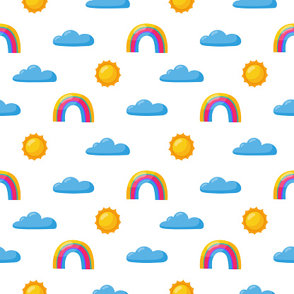 Ilustración de Patrón Sin Costuras Sol Arco Iris Y Nubes Kawaii Fondo De Pantalla Sobre Fondo Blanco Bebé Lindos Colores Pastel Caras Divertidas De Dibujos Animados Vector Ilustración y más Vectores Libres Ilustración de Patrón Sin Costuras Sol Arco Iris Y Nubes Kawaii Fondo De Pantalla Sobre Fondo Blanco Bebé Lindos Colores Pastel Caras Divertidas De Dibujos Animados Vector Ilustración y más Vectores Libres