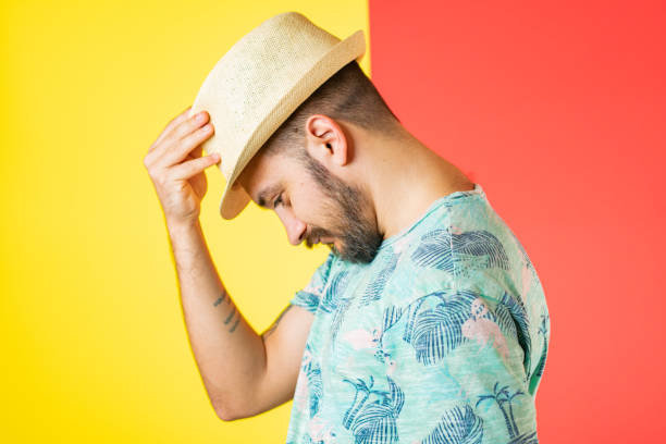 istock Profile side view portrait of bearded young man 1195782971