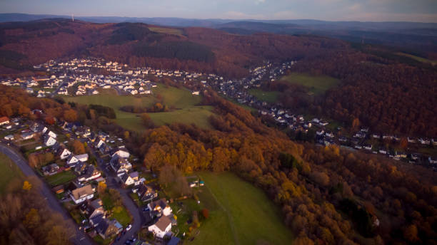istock Typical rural landscape of Germany - Airview 1195784300