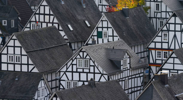 istock Timbered Houses in Freudenberg, Germany 1195785395