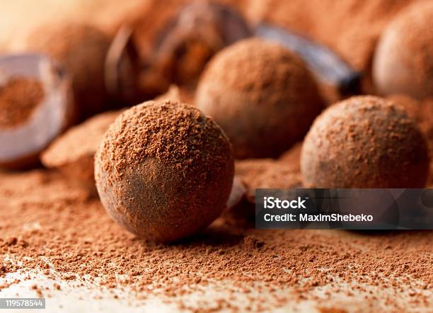 Chocolate Truffle Stock Photo - Download Image Now - Chocolate Truffle, Chocolate, Sphere