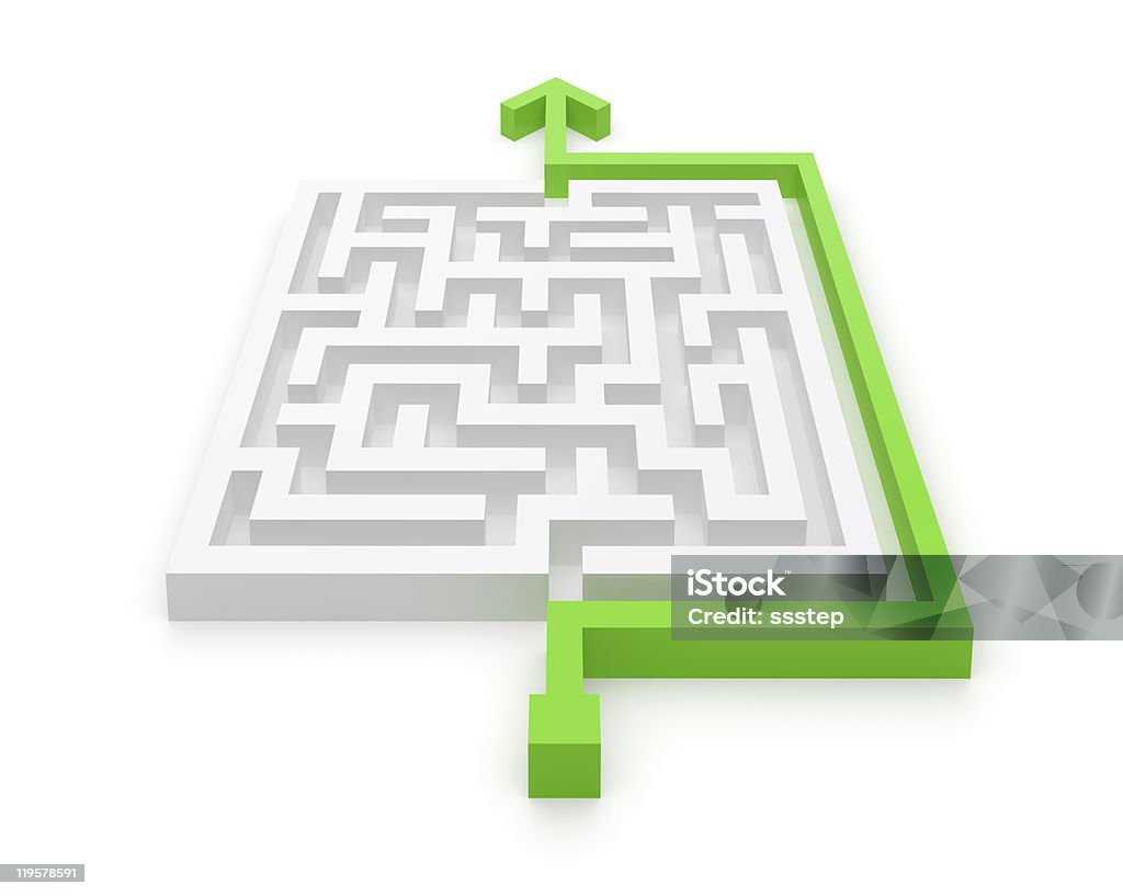 Leicht und clevere Lösung-Labyrinth - Lizenzfrei Mühelosigkeit Stock-Foto