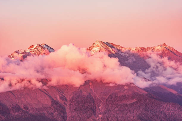 istock Caucasus mountains at evening time. Sochi. 1195786012