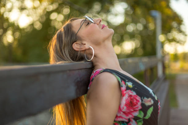Happy woman smiling looking at camera