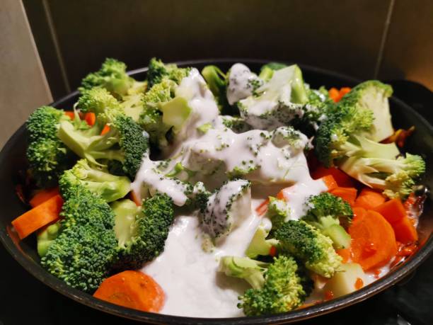 istock Fresh vegetable curry with coconut milk in the making 1195787662
