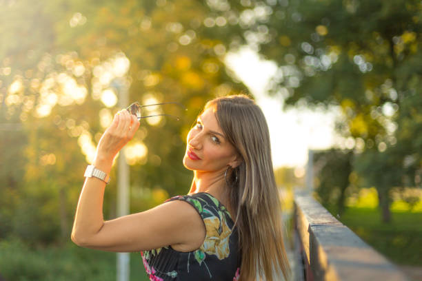 Happy woman smiling looking at camera