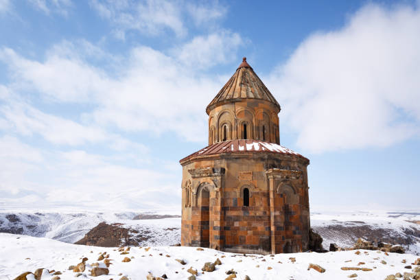 istock Saint Gregory Historical Church in winter, Ani, Kars, Turkey 1195789330