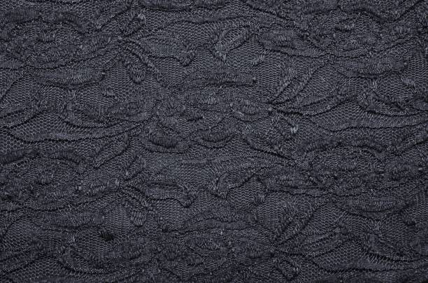 dark blue black Lace with floral texture dark blue black Lace with a floral texture lace black lingerie floral pattern stock pictures, royalty-free photos & images