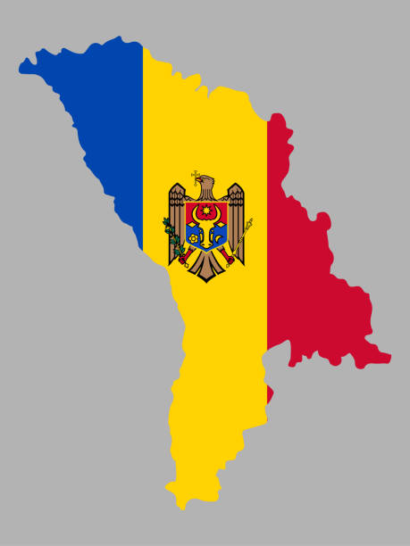Moldova Map Flag Vector illustration Eps 10 Moldova Map Flag Vector illustration Eps 10. moldovan flag stock illustrations