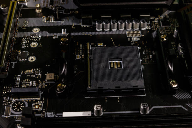 istock Close-up of a modern computer motherboard. Electronic computer hardware technology 1195791298