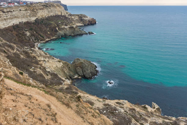 istock Sea shore with turquoise water 1195792706