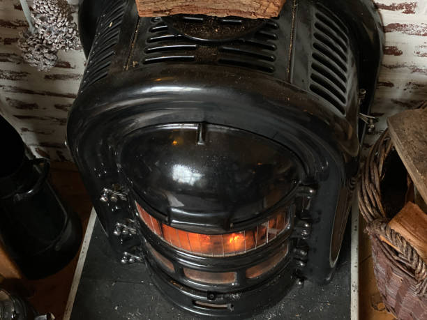 istock Burning wood stove 1195797702