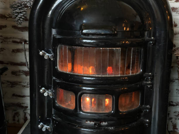 istock Burning wood stove 1195797703