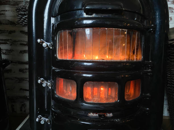 istock Burning wood stove 1195797733