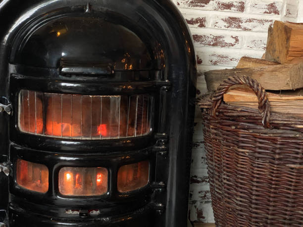 istock Burning wood stove 1195797734
