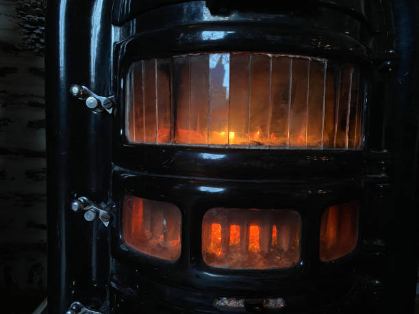 istock Burning wood stove 1195797742