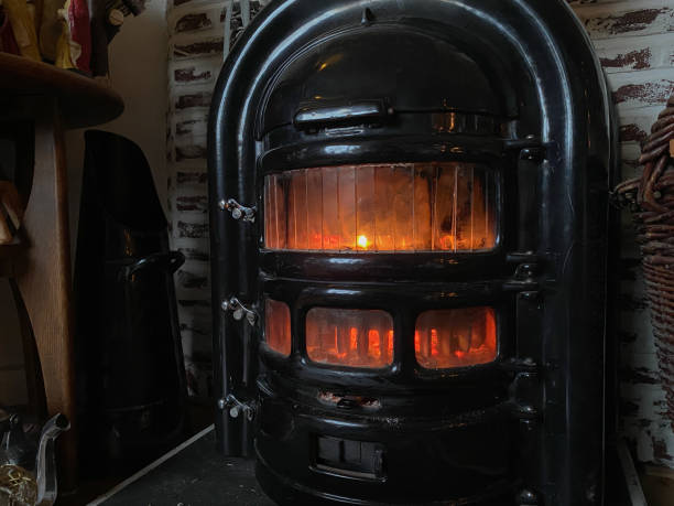 istock Burning wood stove 1195797914