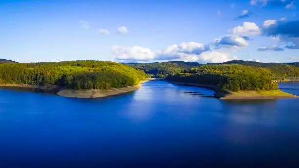 Photo of View over the Bremge bay at Biggesee in the Sauerland area