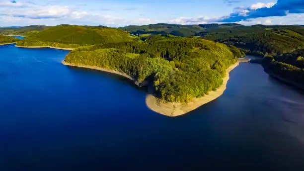 Photo of Droneview of the Bigeesee lake near Sondern - Sauerland