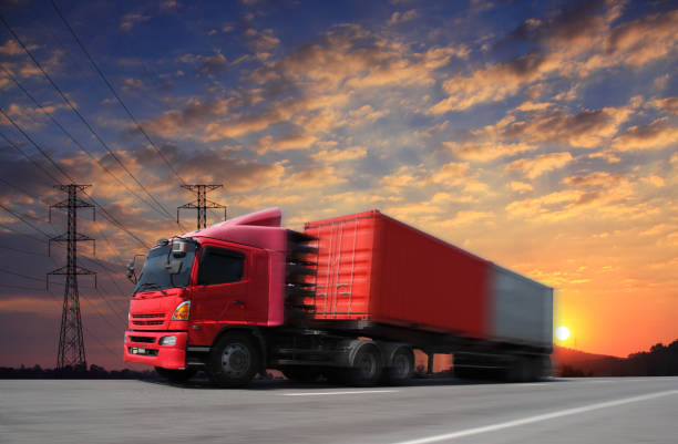 istock Truck run on road, 1195799570