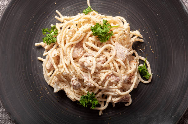 istock Traditional italian dish, Carbonara 1195800455