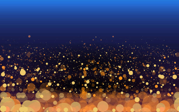 istock Luxury golden sparkle background, glitter magic glowing. Black and gold vector luminous dust with bokeh. 1195803191