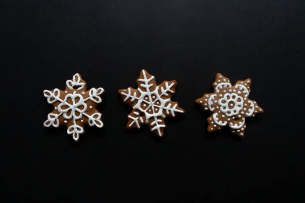 istock Christmas gingerbread cookies with icing. 1195810693