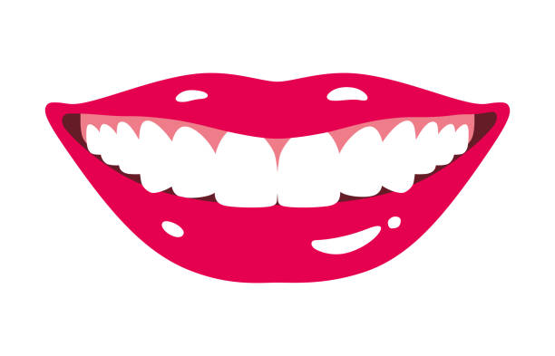 ilustraciones, imágenes clip art, dibujos animados e iconos de stock de sonriendo con dientes blancos. - sonreír ilustraciones