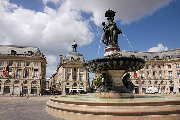 istock Wide Angle: Fountain in Bordeaux's Place de la Bourse 119582208