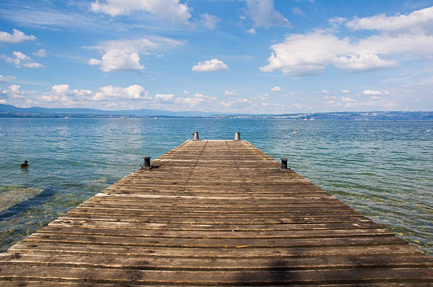 Dock on Lake Geneva, Europe