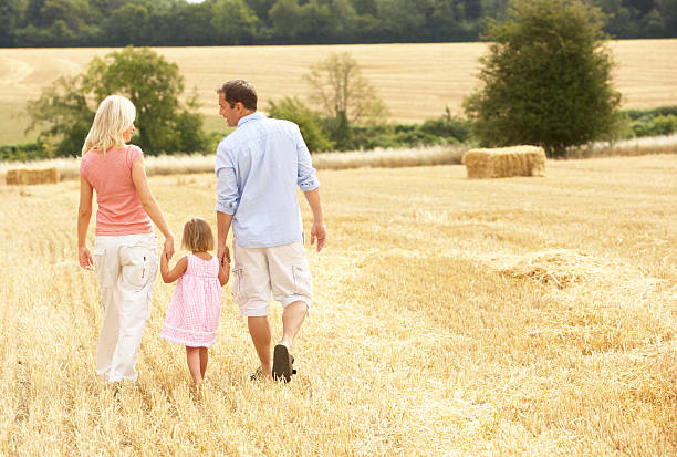 istock Family Walking Together Through Summer Field 119582476