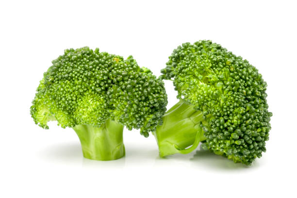 istock Fresh green broccoli on a white background. 1195828900