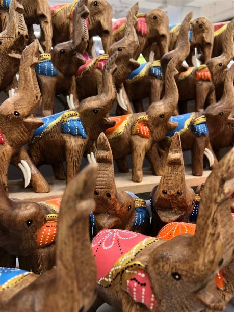 istock photo souvenirs elephants in thailand 1195829561