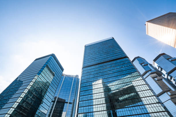 istock Modern Office Buildings in Hong Kong 1195833290