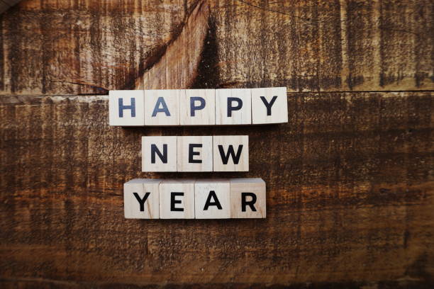 istock Happy New Year alphabet letter 1195837498