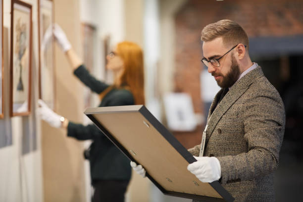 istock People preparing for the exhibition 1195845523
