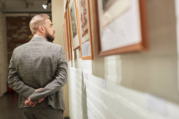 istock Man enjoying the modern art 1195845794