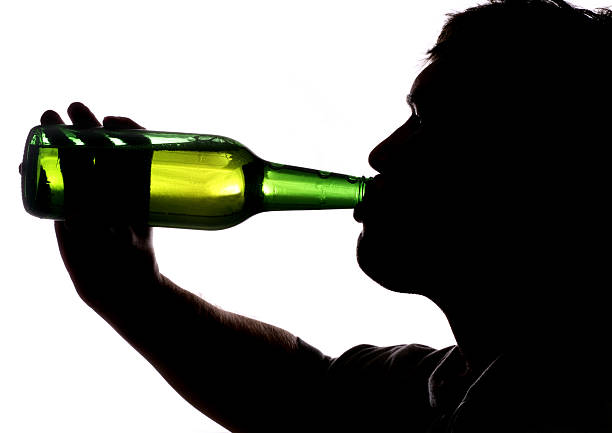 istock Man drinking bottle of beer 119585885