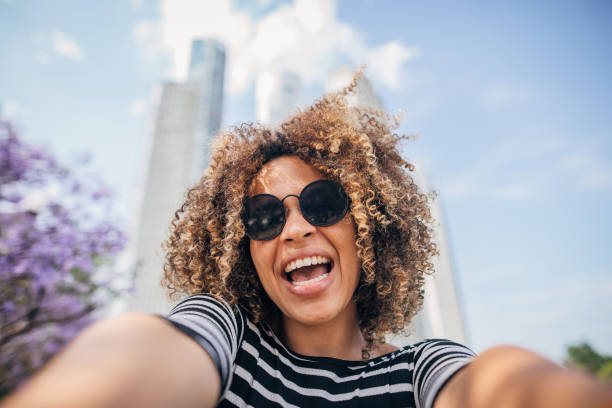istock Beautiful woman selfie 1195862958