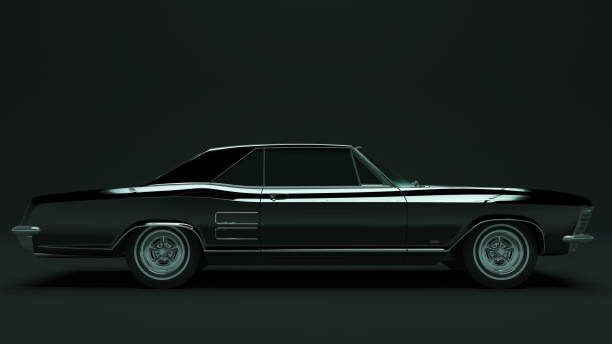 istock Powerful Black Gangster Luxury 1960's Style Car 1195873611