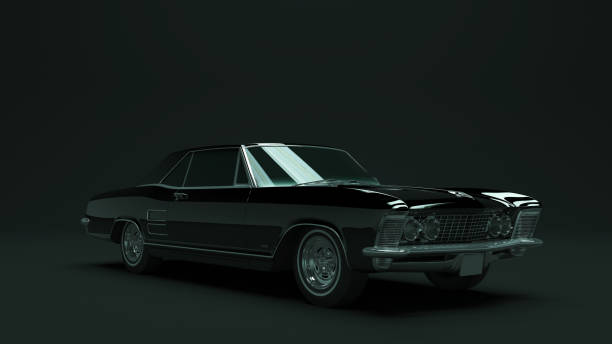 istock Powerful Black Gangster Luxury 1960's Style Car 1195873613