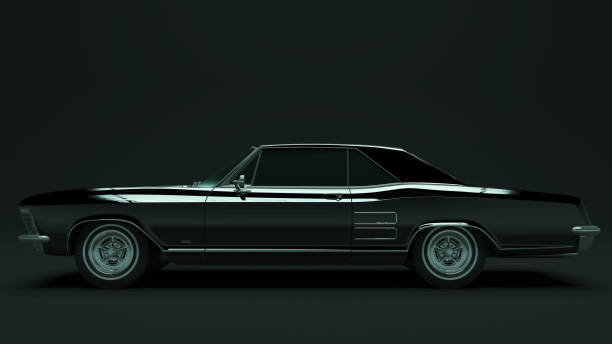 istock Powerful Black Gangster Luxury 1960's Style Car 1195873636